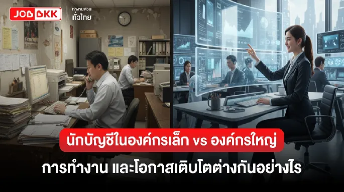 นักบัญชีในองค์กรเล็ก vs องค์กรใหญ่ การทำงานและโอกาสเติบโตต่างกันอย่างไร